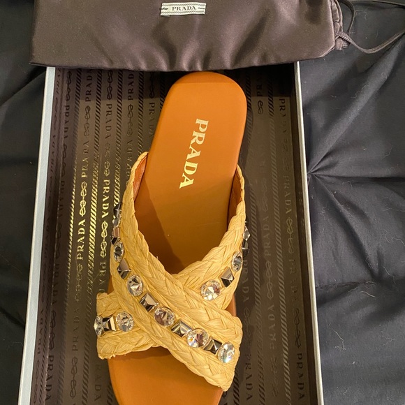 prada raffia slide sandal - Picture 6 of 6